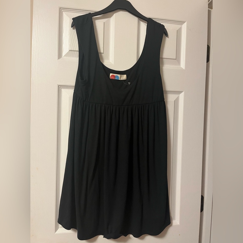 Free People/ FP Beach Black Sleeveless Mini Dress Size Large - Picture 2 of 4